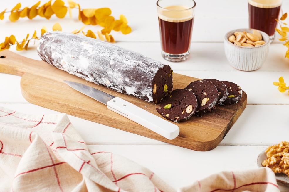 Saucisson au chocolat et fruits secs