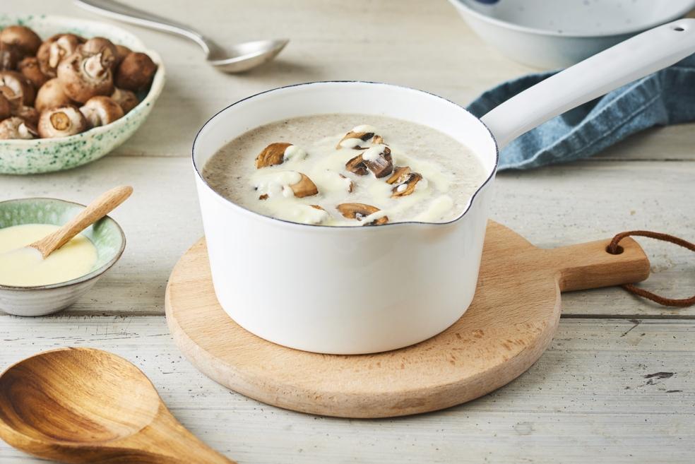 Soupe de champignons et Mont d'Or