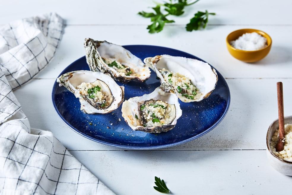 Huîtres en persillade au barbecue