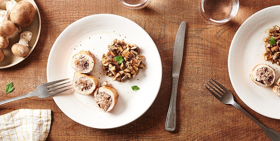 Ballotines de dinde et duxelle de champignons