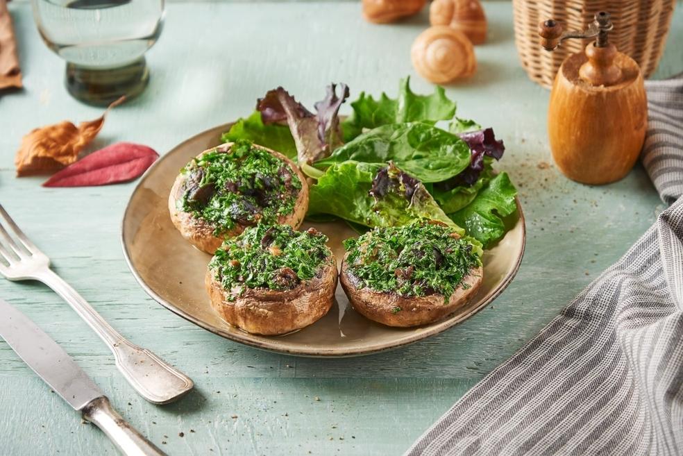 Champignons farcies aux escargots