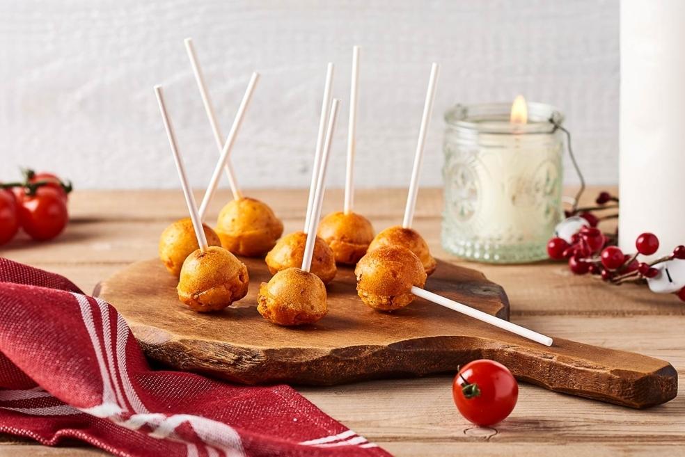 Cake pops salés au chorizo et tomates cerises