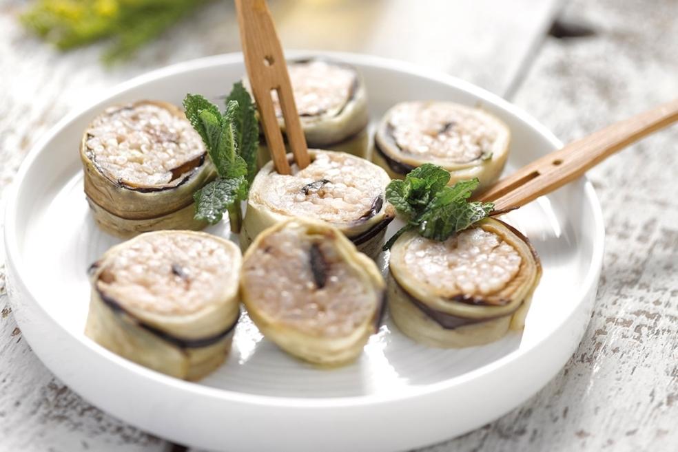 Dolmas en feuilles d'aubergine