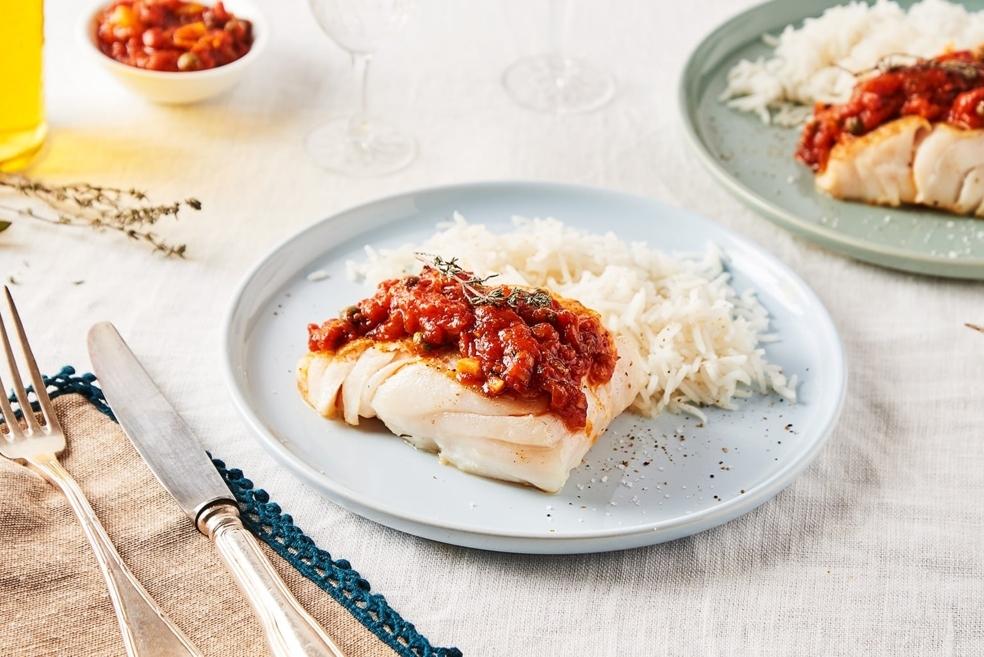 Filets de cabillaud à la sicilienne