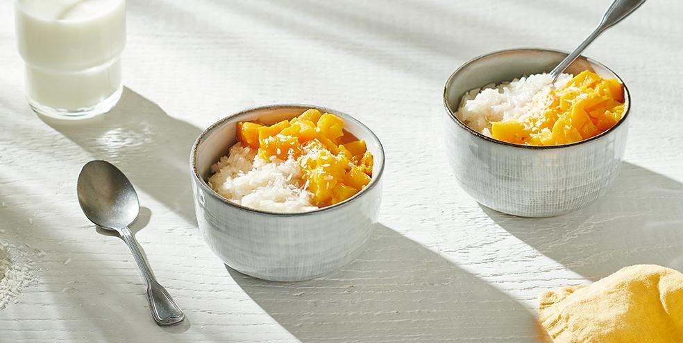 Riz gluant à la mangue et au lait de coco