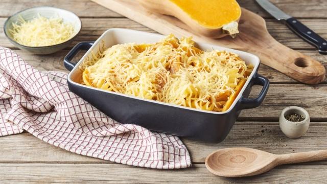 Gratin de pâtes et butternut