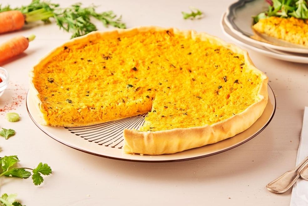 Tarte aux carottes fondantes et oignons