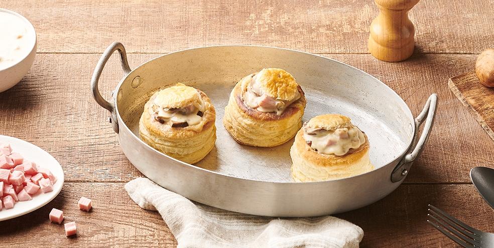 Bouchées à la reine au jambon