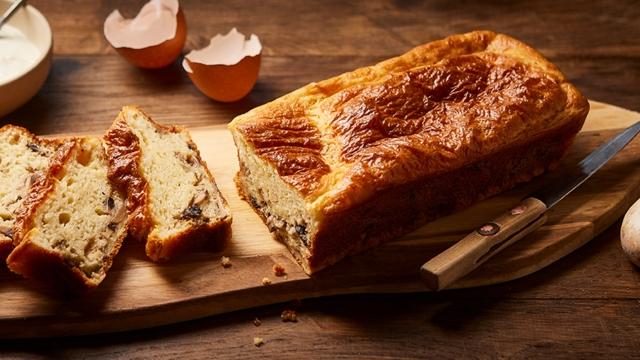 Cake au skyr et aux champignons