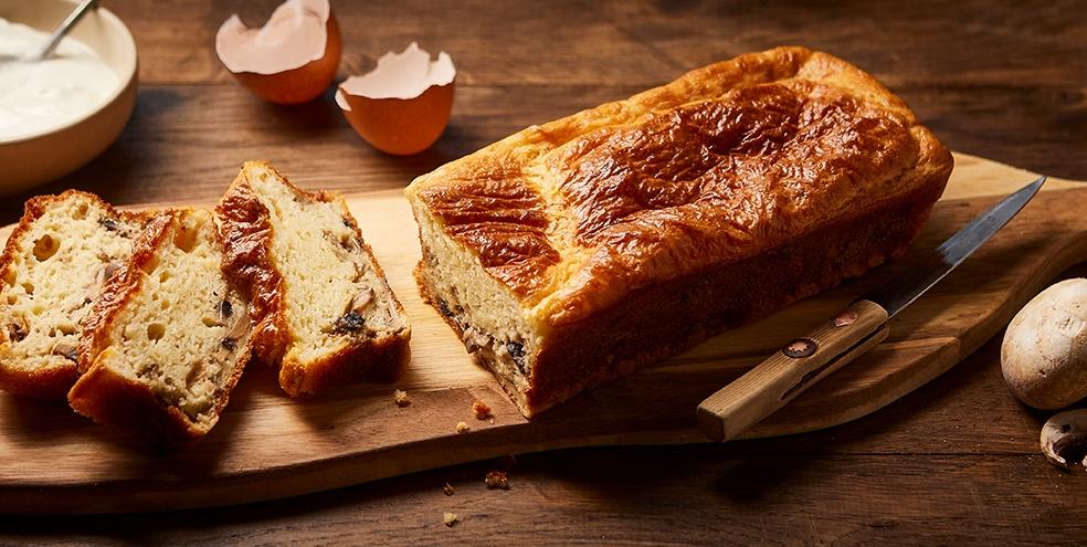Cake au skyr et aux champignons