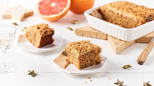 Crumb Cake au pamplemousse et poudre d'amandes