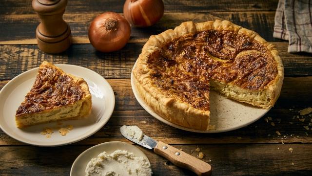 Tarte aux oignons et au fromage frais
