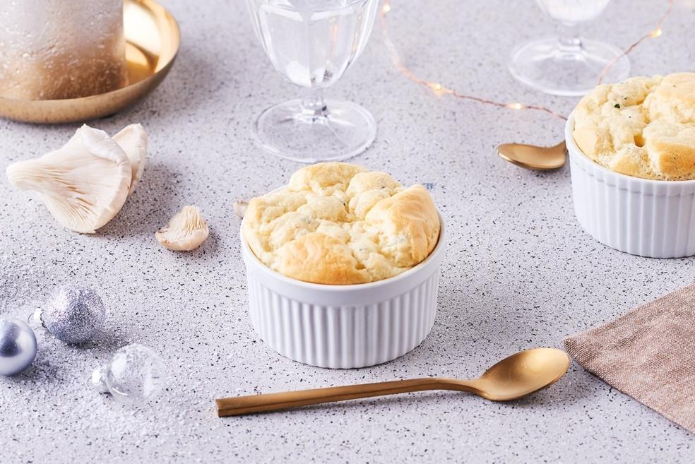 Soufflé de pleurotes au beaufort
