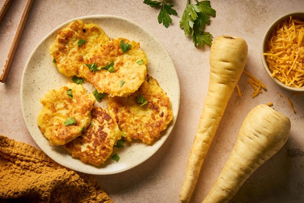 Galettes de panais au cheddar