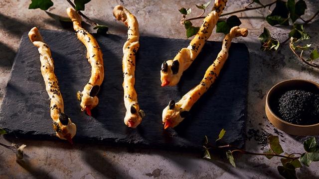 Feuilletés serpent d'Halloween