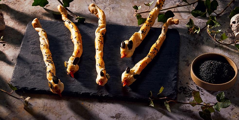 Feuilletés serpent d'Halloween