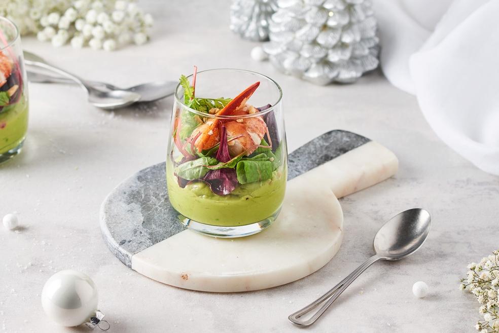 Verrines de homard et avocat