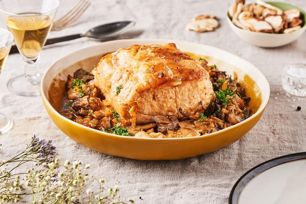 Quasi de veau et poêlée de champignons