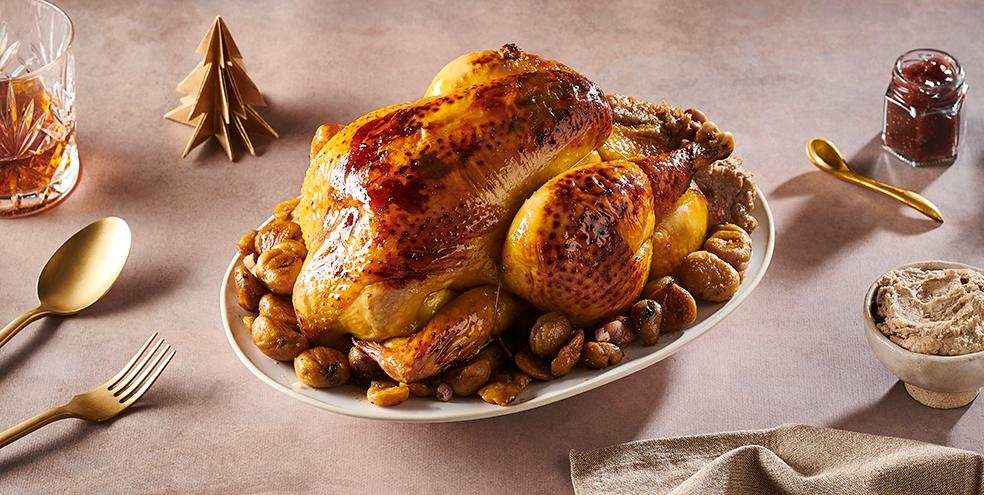 Chapon farci au foie gras et au Whisky