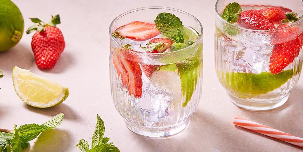 Gin tonic aux fraises