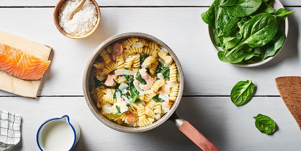 One pot pasta saumon épinards