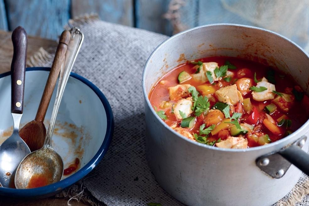 Soupe de poisson aux légumes