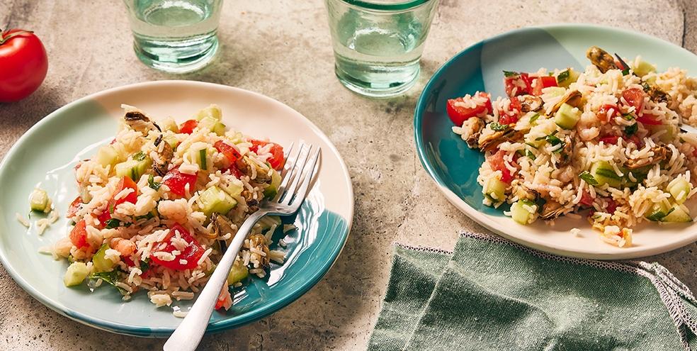 Salade de riz aux fruits de mer