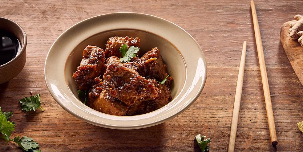 Filet mignon laqué à la sauce soja