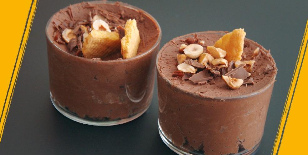 Mousse au chocolat cœur surprise