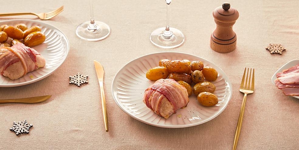 Médaillons de dinde au bacon