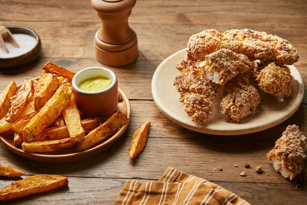 Poulet frit à la friteuse à air chaud