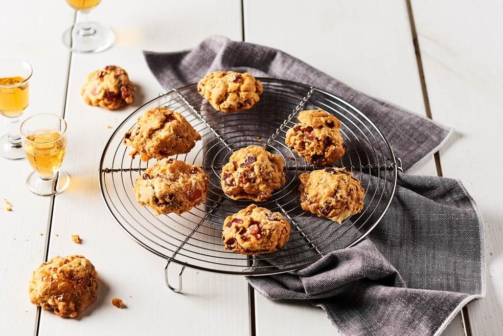 Mini cookies au jambon, Camembert et Calvados