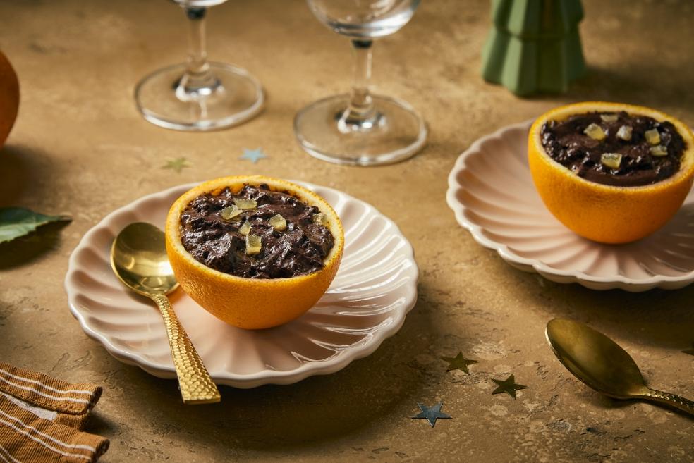 Mousse chocolat orange & marrons glacés
