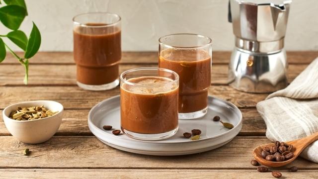 Café frappé au lait de coco