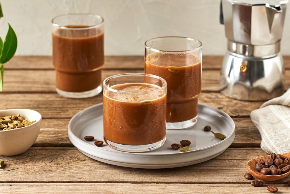 Café frappé au lait de coco