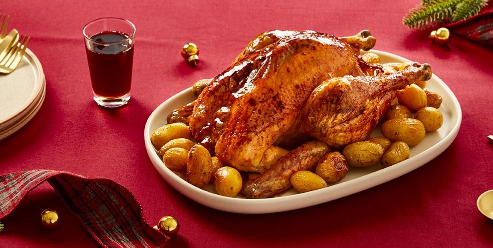 Dinde de Noël laquée au sirop d'Érable