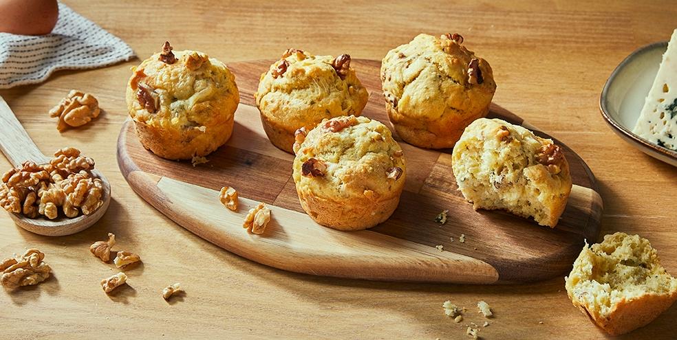 Muffins noix et roquefort