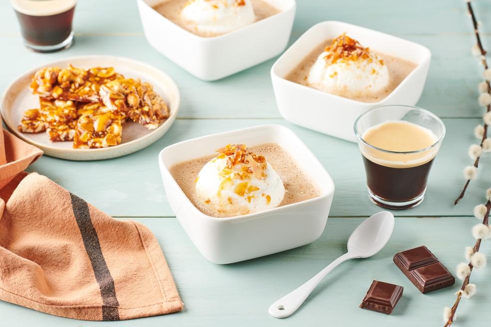 Iles flottantes chocolat et nougatine