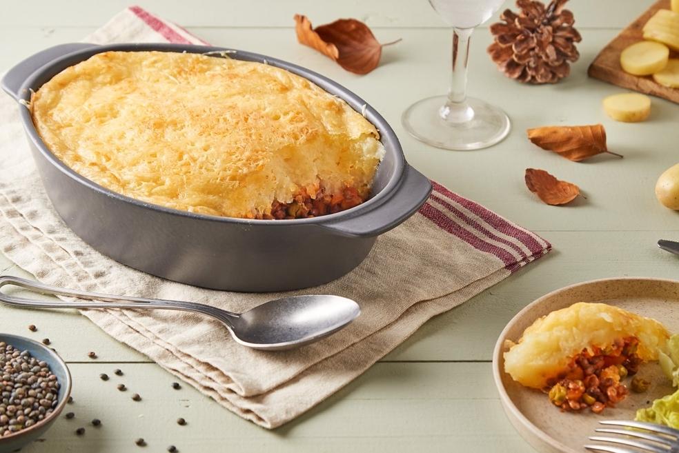 Gratin de purée de pommes de terre végétarien