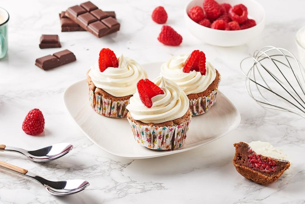 Cupcakes chocolat - framboises