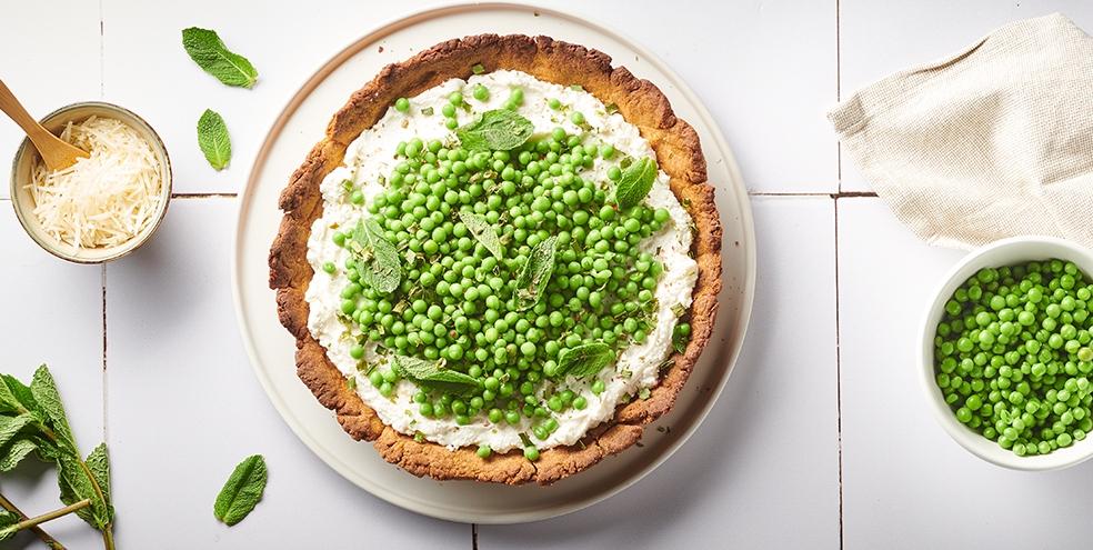 Tarte aux petits pois