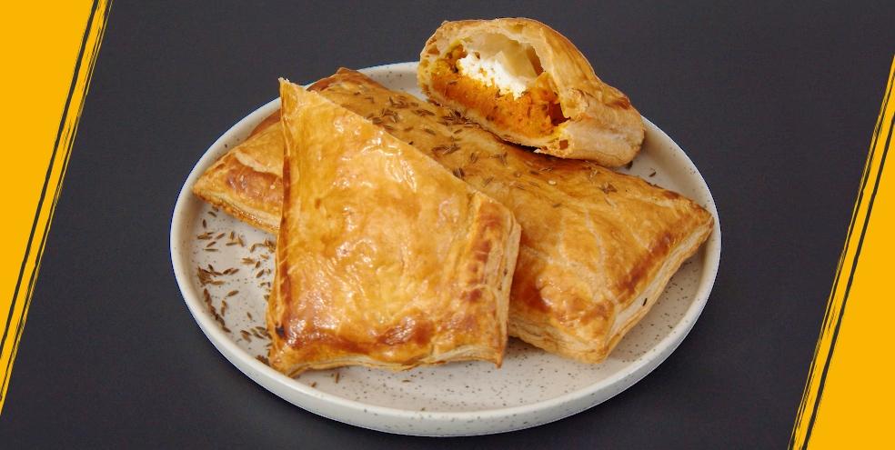 Feuillletés chèvre-miel et carottes