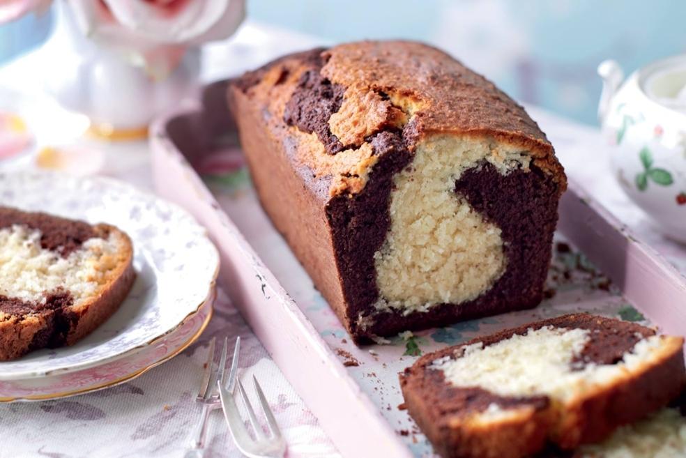 Cake marbré coco-chocolat