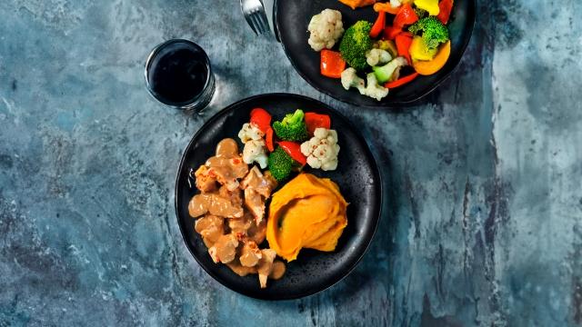 Poulet asiatique et sa purée de patates douces