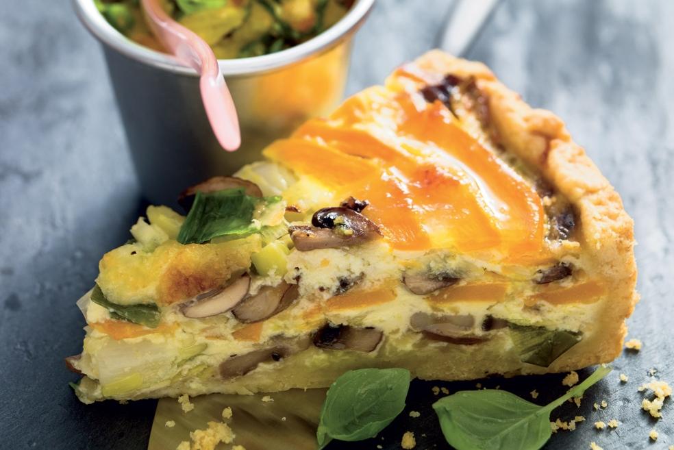 Quiche aux légumes et son méli-mélo à l’orange