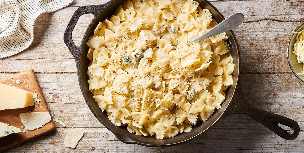 Farfalle aux trois fromages