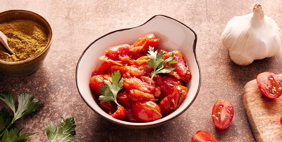 Tomates confites au garam masala