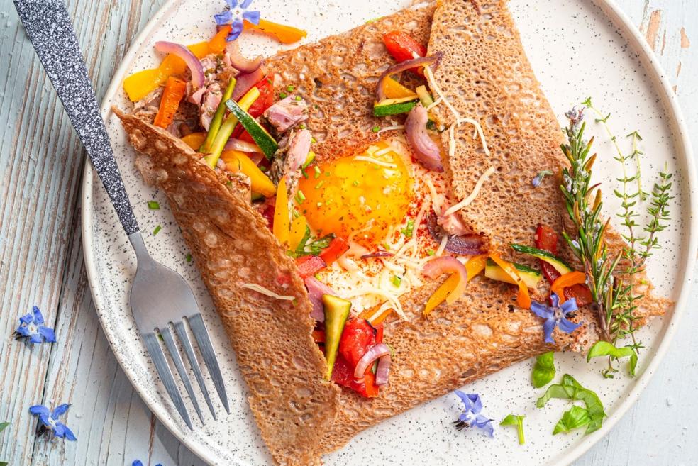 Galette complète aux légumes rôtis