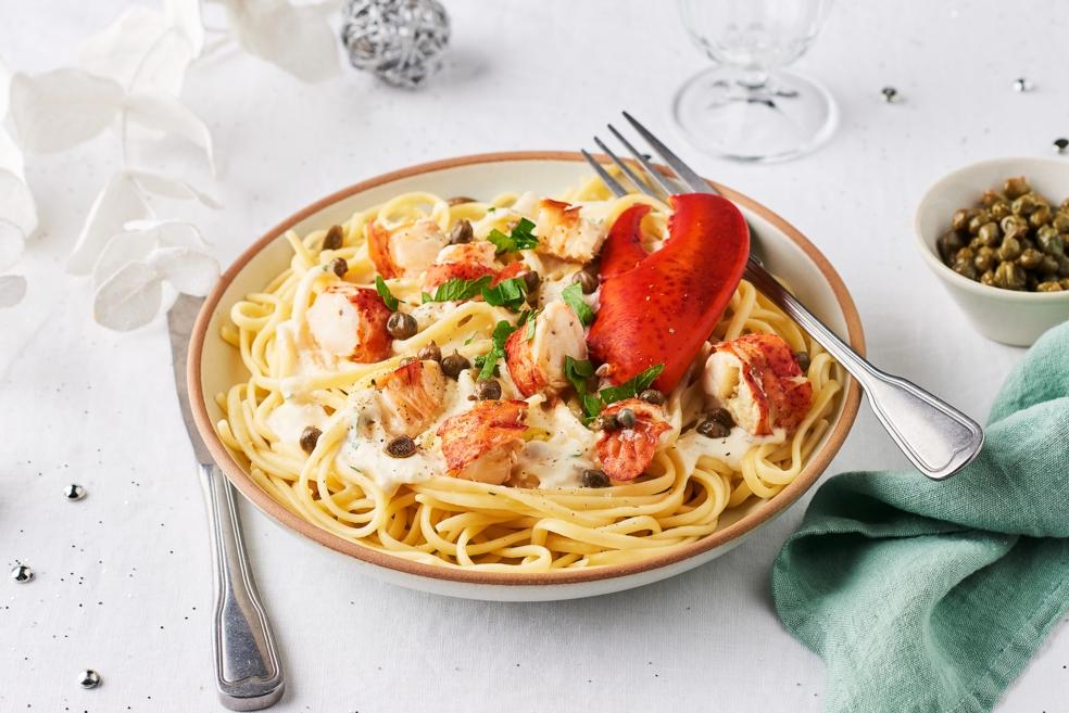 Linguine sauce crémeuse au homard
