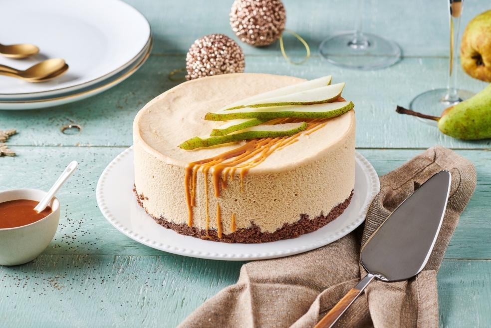Entremets poire et caramel